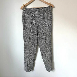 Theory 100% Silk  Matten Leopard Straight Leg Pants